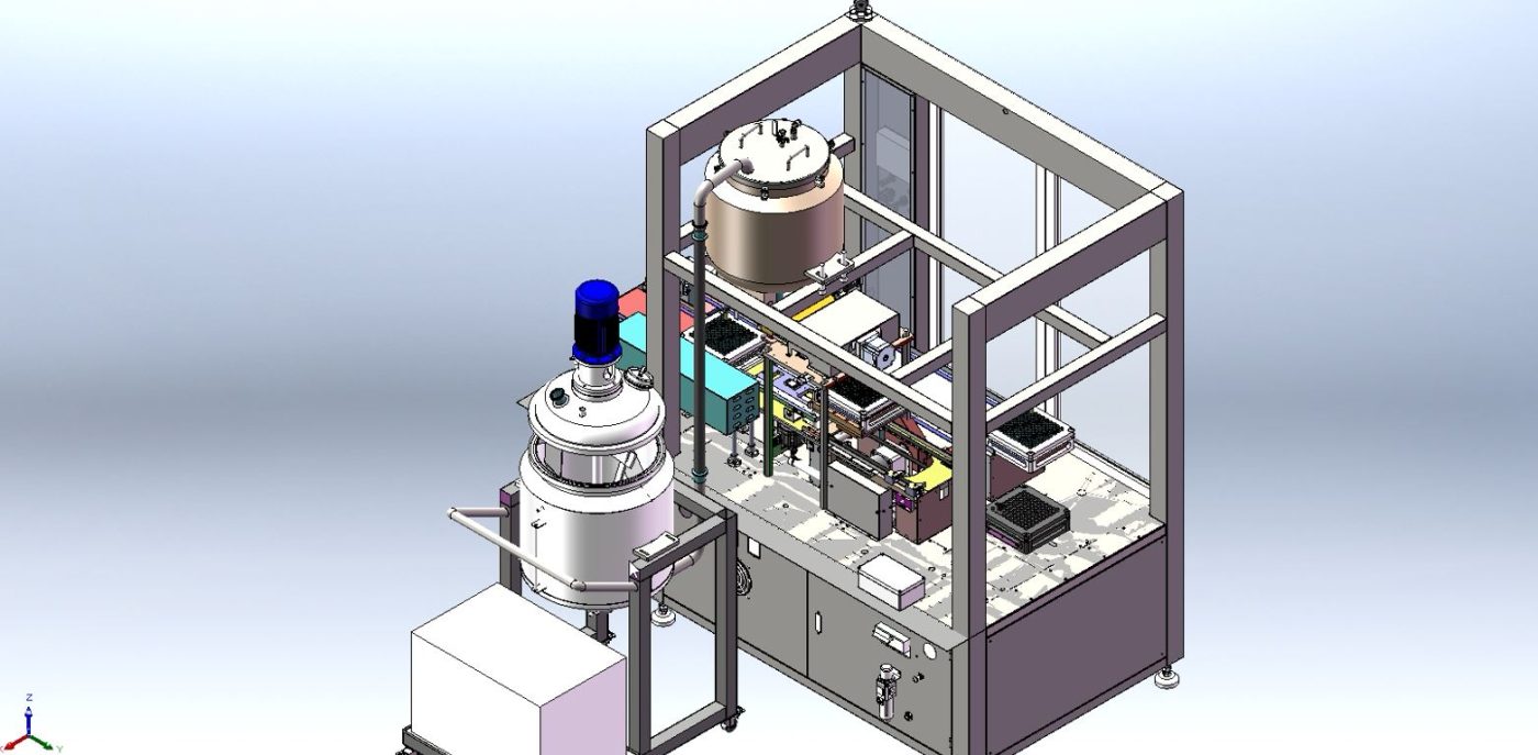 Complete Machine Design industrial 3D model Ten head glue filling machine 2nd generation ...