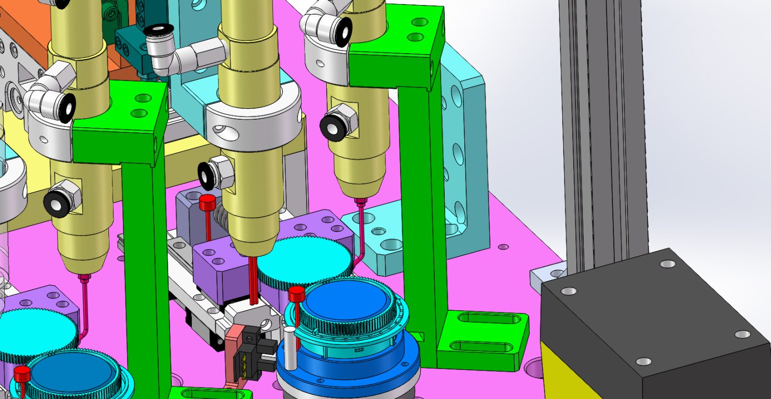 industrial 3D model rotary filling machine 18 heads Three in one