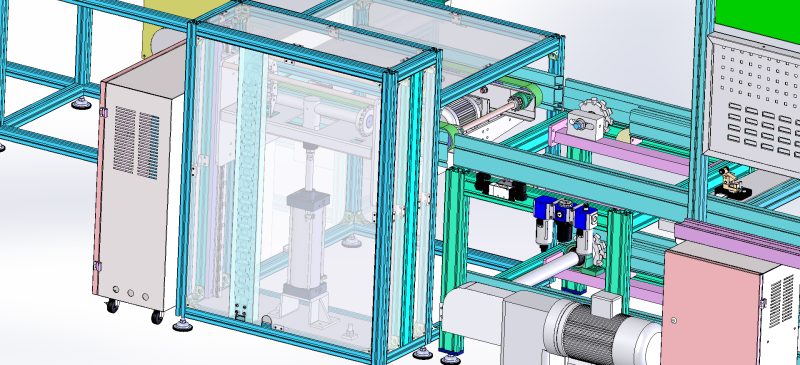 industrial 3D model Dual speed chain assembly line - MACHINE - WORLD