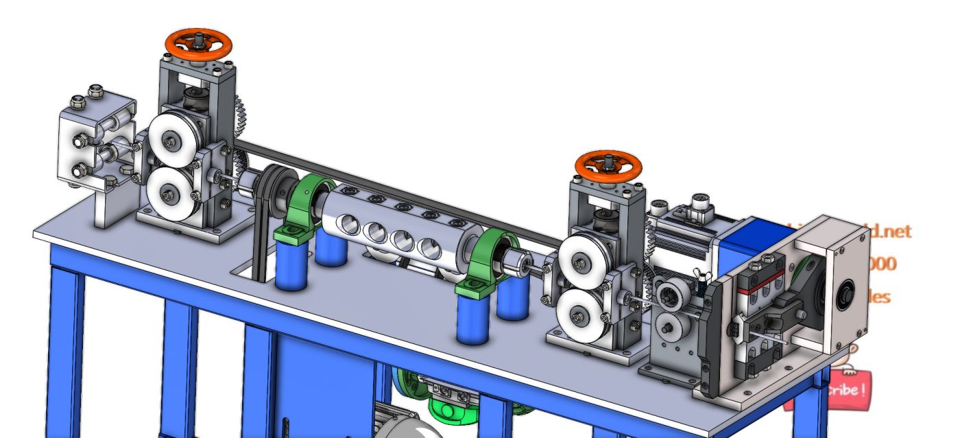 industrial 3D model Wire straightening machine - MACHINE - WORLD