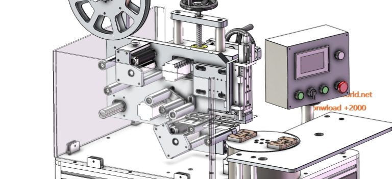 industrial 3D model High speed rotary labeling machine - MACHINE - WORLD