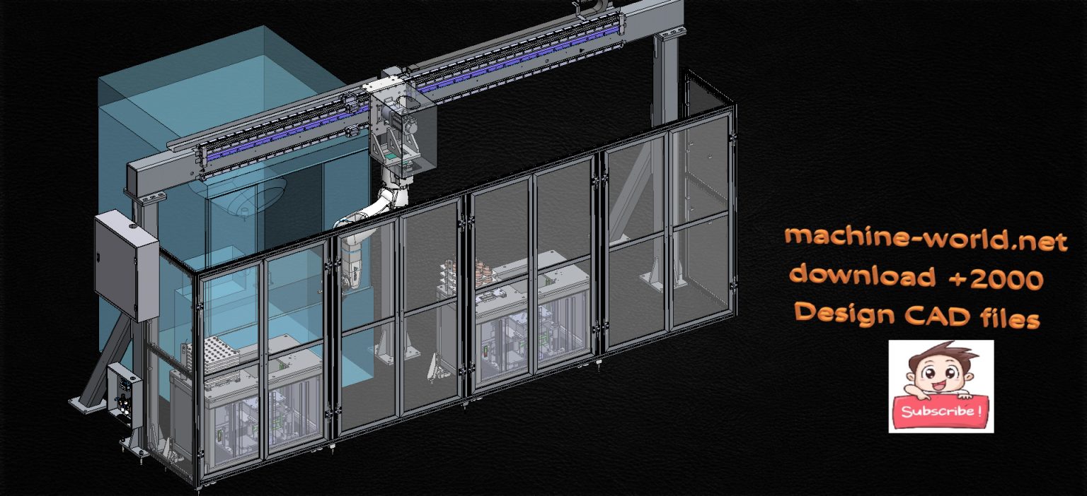 industrial 3D model Manipulator is used for automatic loading and ...