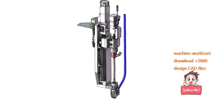 industrial 3D model Vacuum tube screw locking mechanism - MACHINE - WORLD