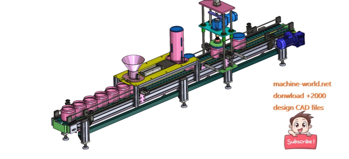 industrial 3D model Sample bottle packing machine - MACHINE - WORLD