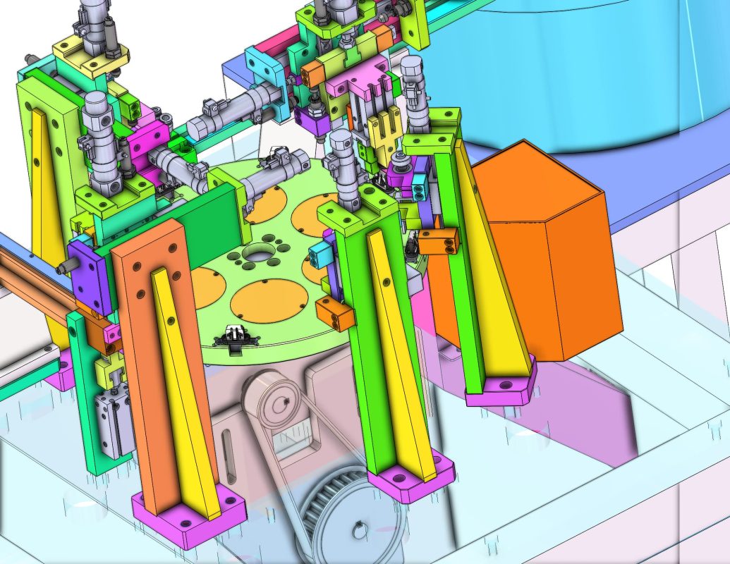 industrial 3D model Automatic safety lock assembly machine MACHINE