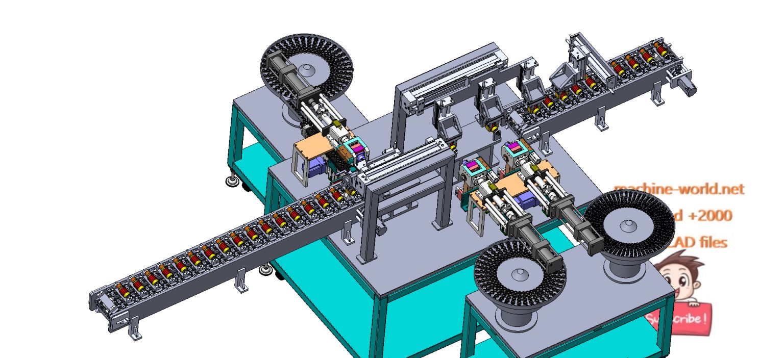 industrial 3D model Bearing assembly machine MACHINE WORLD