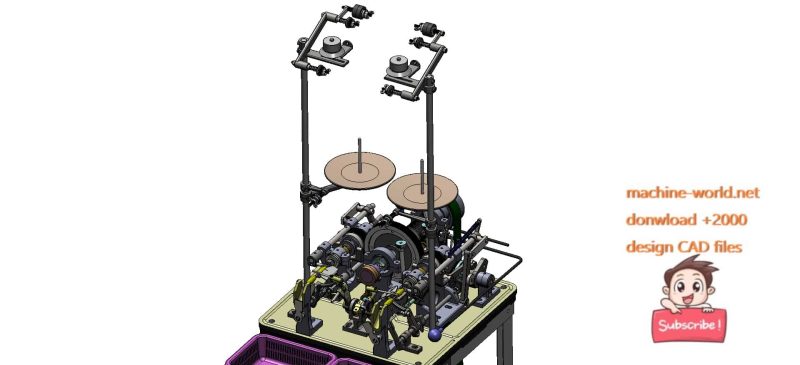 industrial 3D model Silkworm cocoons winding machine - MACHINE - WORLD