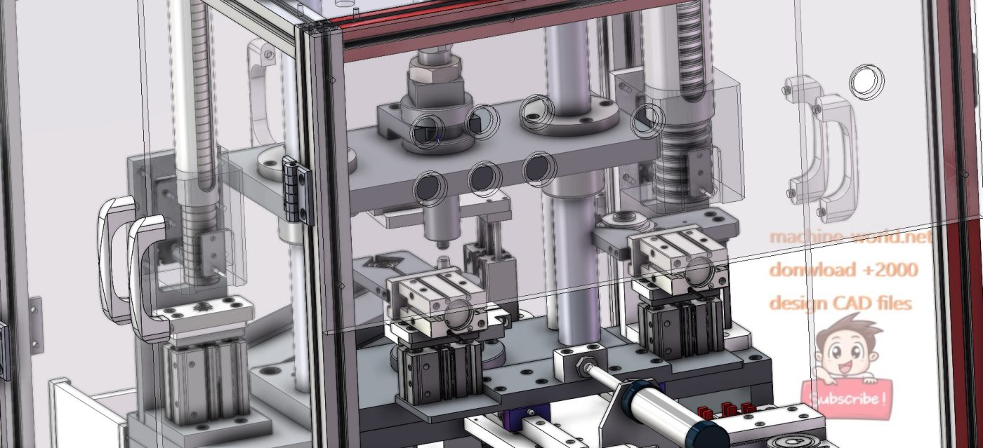 industrial 3D model Assembly bearing press machine - MACHINE - WORLD