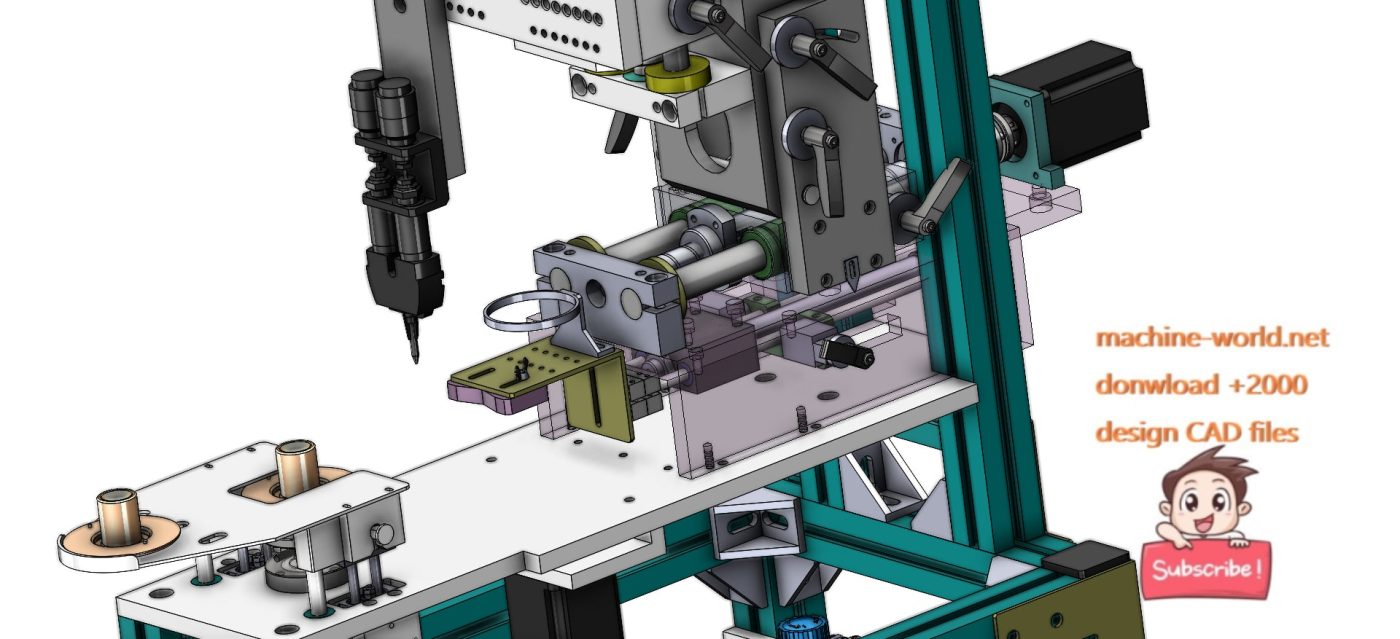 industrial 3D model Automatic gluing machine - MACHINE - WORLD