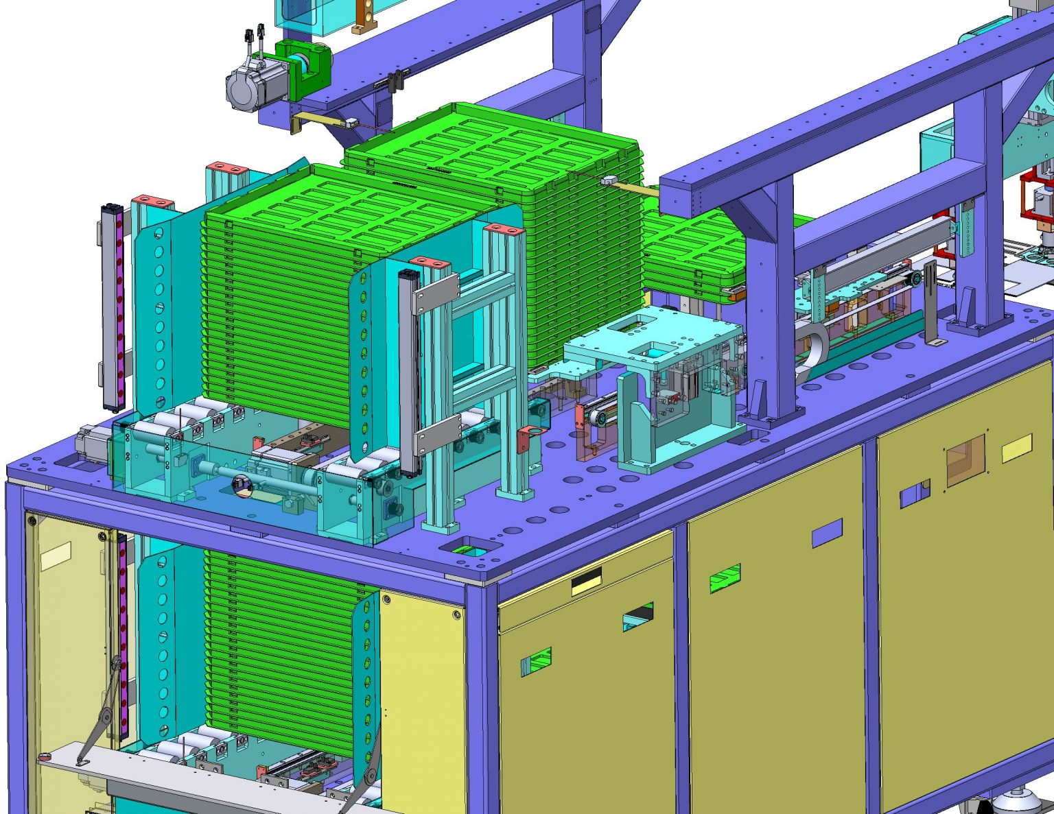 industrial 3D model Tray plate feeding machine - MACHINE - WORLD