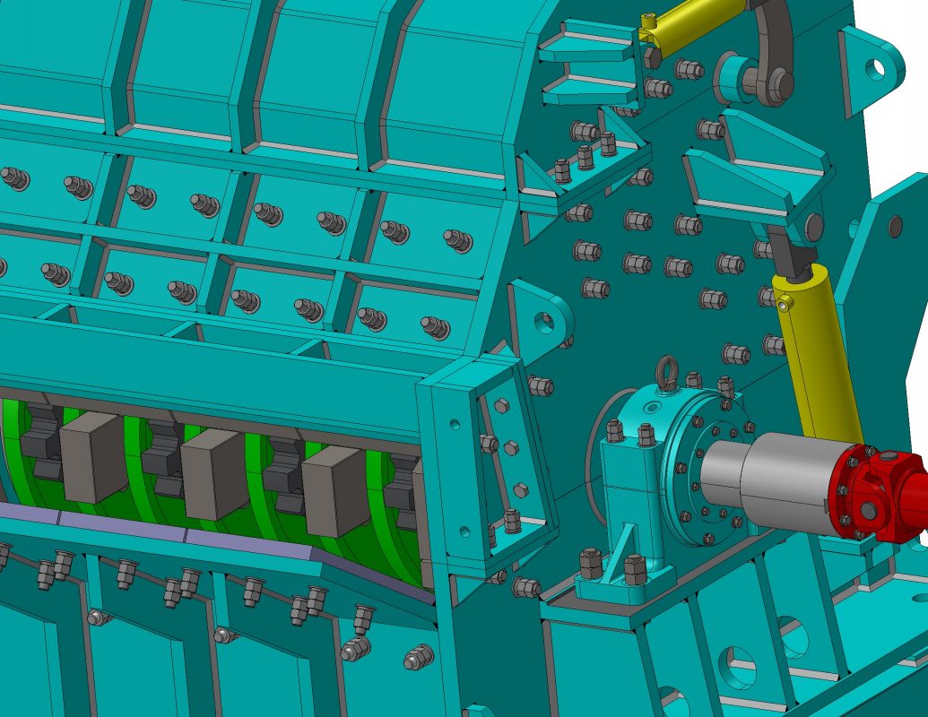 Crushing Machine Model industrial 3D model Scrap steel crusher - MACHINE - WORLD