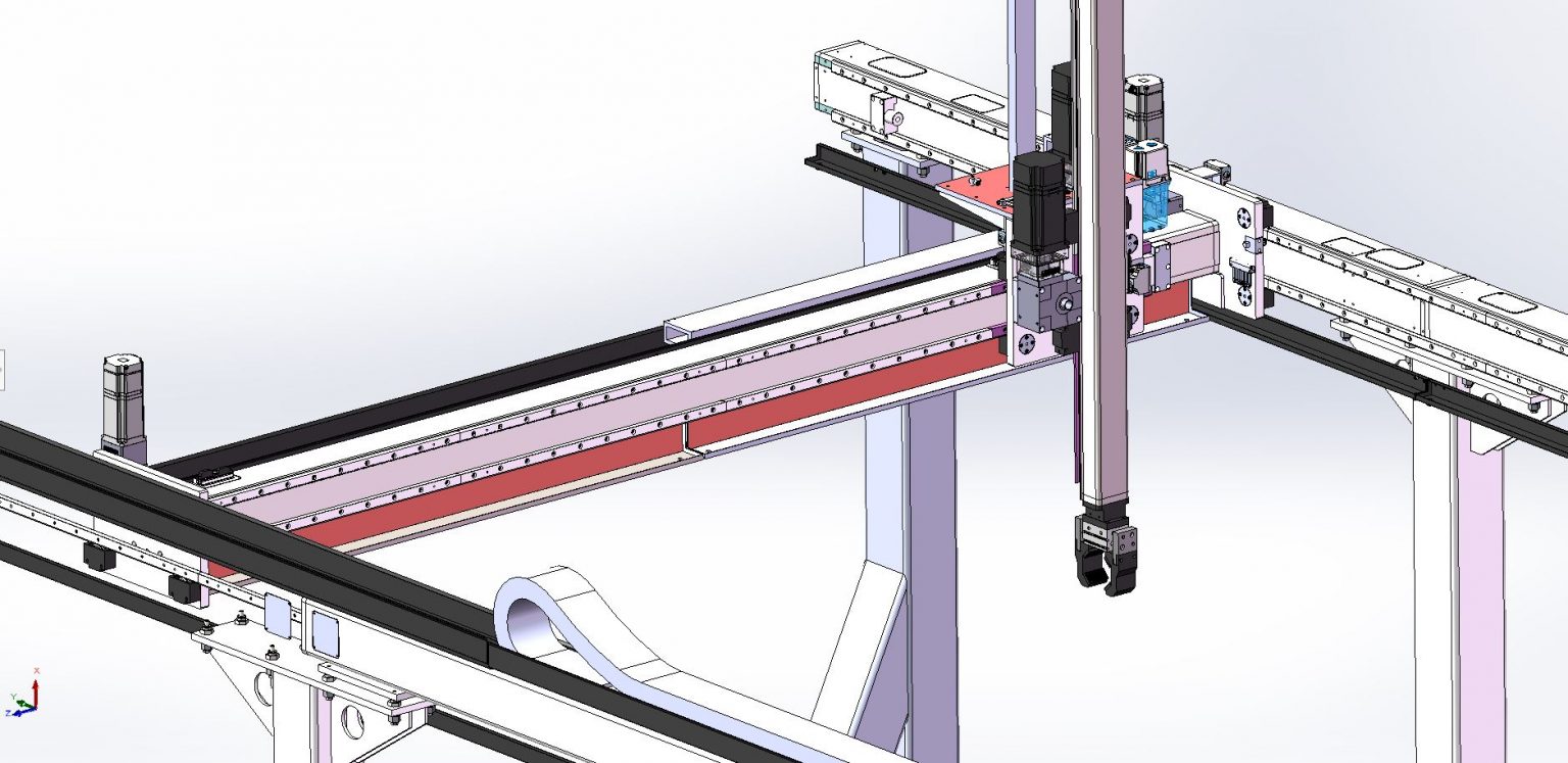 Machine Loading Plan Background industrial 3D model CNC loading unloading machine - MACHINE - WORLD