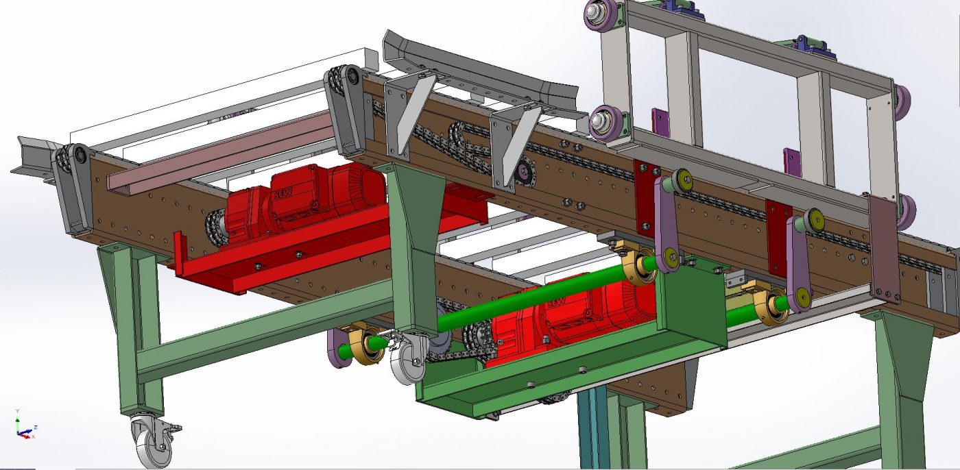 industrial 3D model Chain conveyor - MACHINE - WORLD