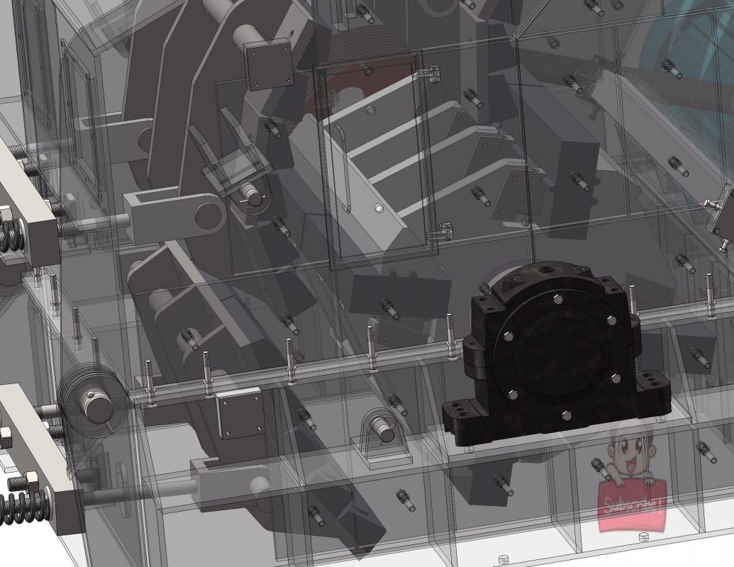 Crushing Machine Model industrial 3D model Impact crusher - MACHINE - WORLD