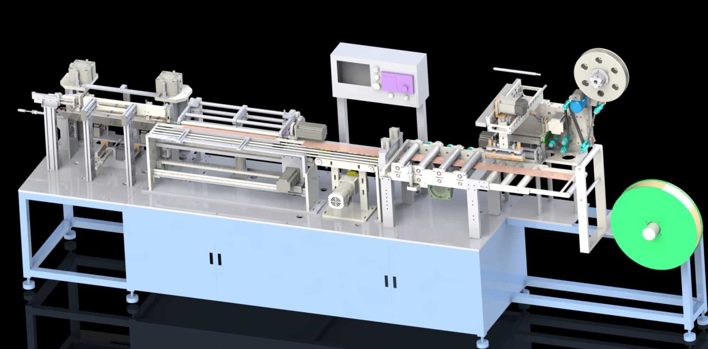 industrial 3D model Paper straw winding machine - MACHINE - WORLD