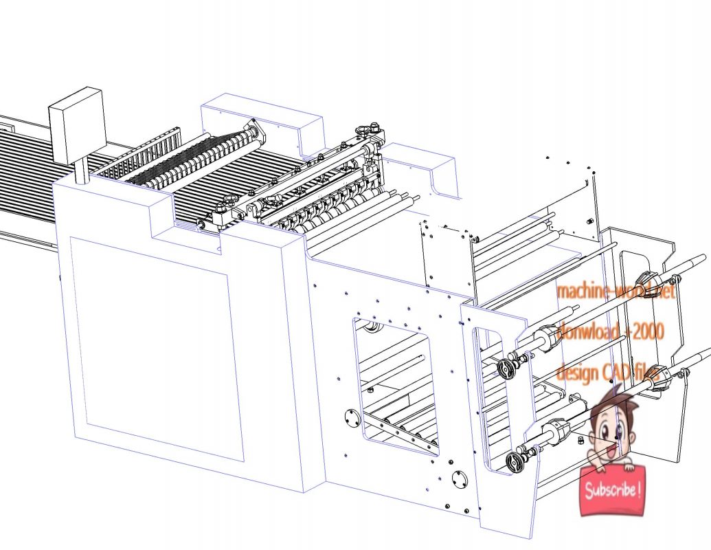 industrial 3D model Side welding bag making machine MACHINE WORLD