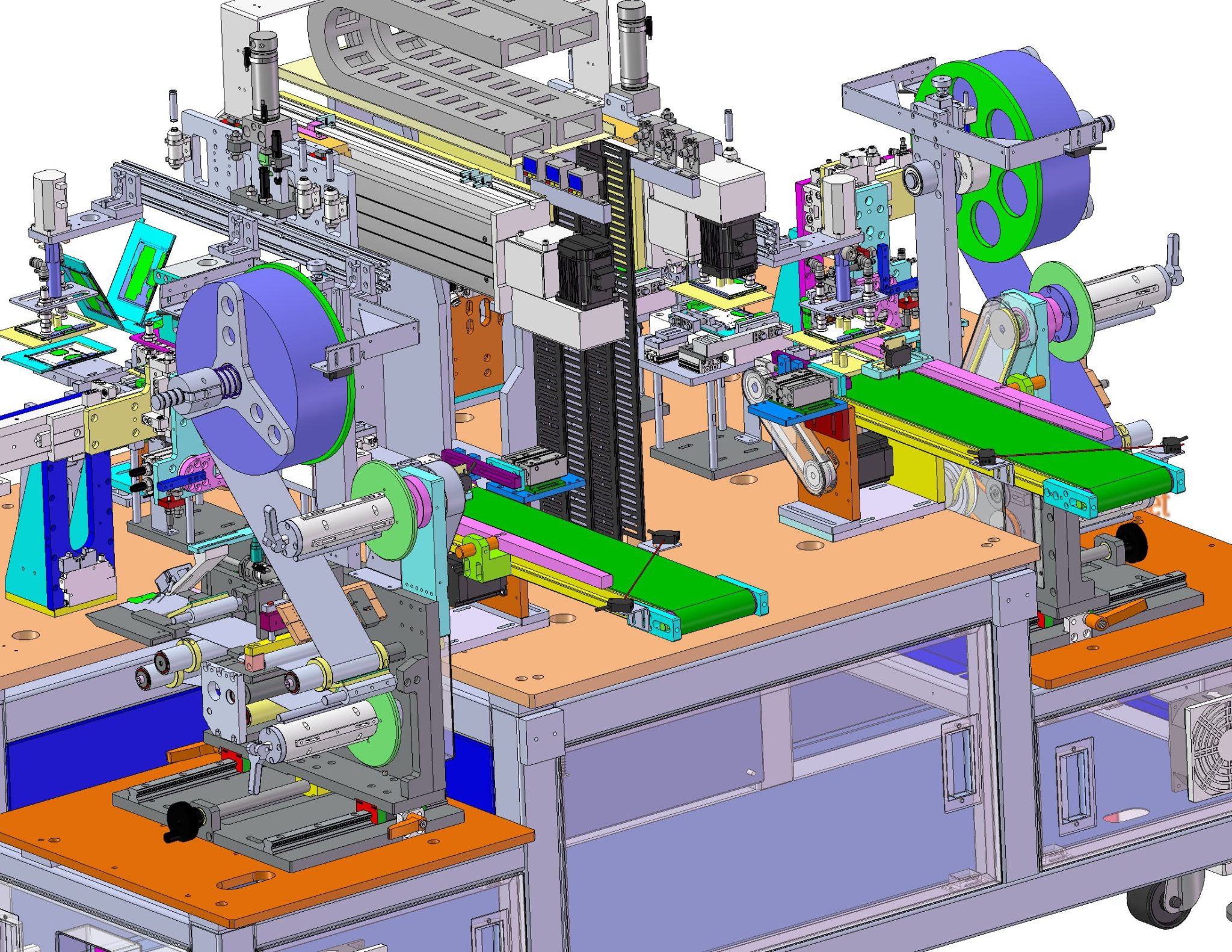 industrial 3D model Two station battery labeling machine - MACHINE - WORLD