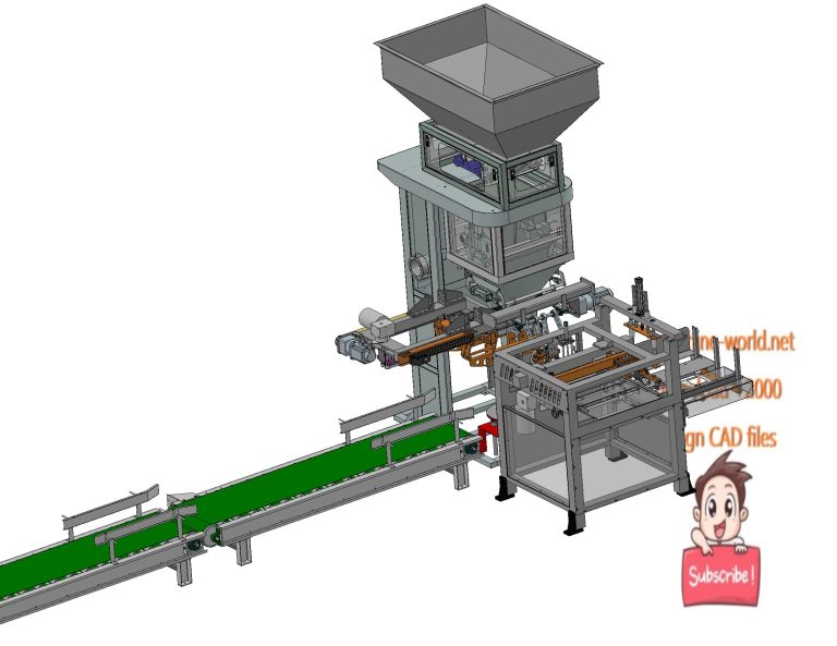 industrial 3D model Bag packing machine - MACHINE - WORLD