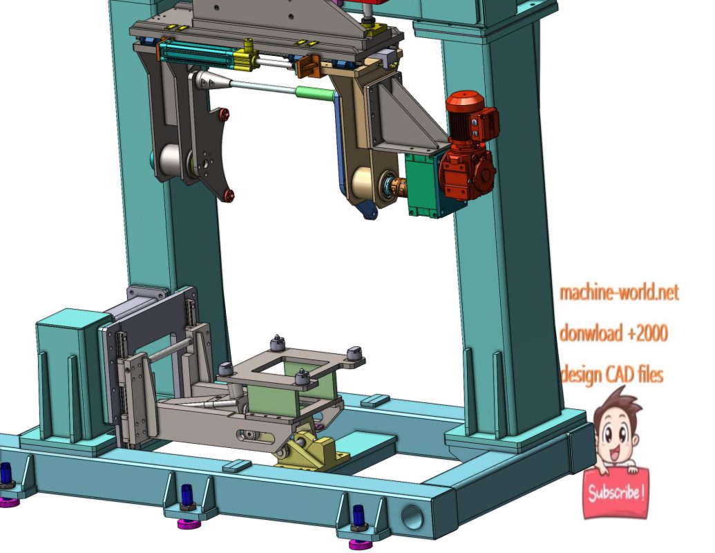 industrial 3D model Engine block turning machine - MACHINE - WORLD