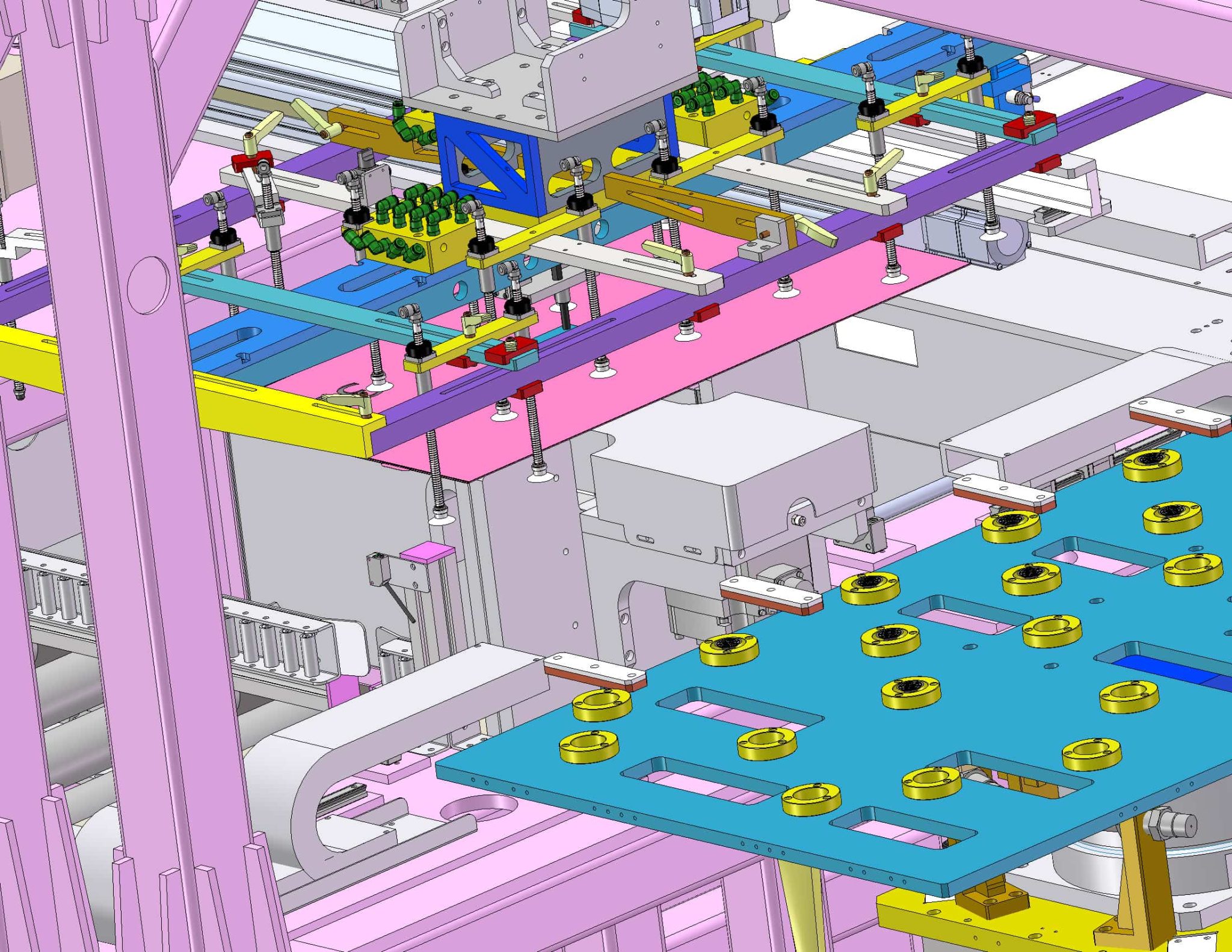 industrial 3D model LCD screen assembly line - MACHINE - WORLD