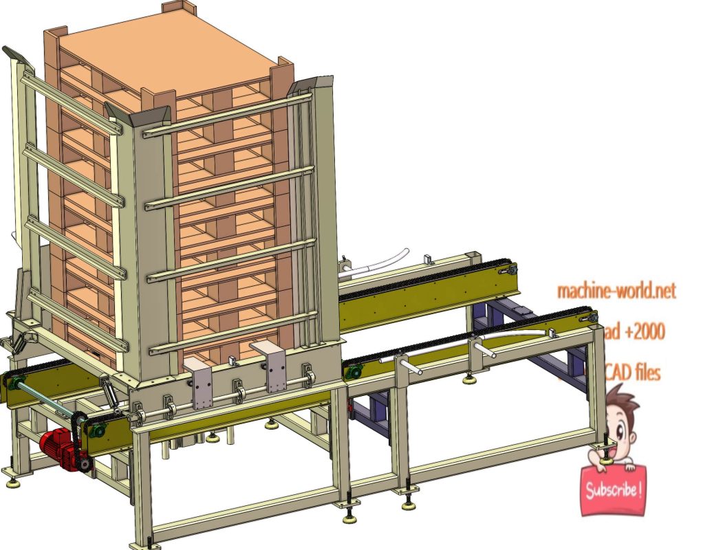 industrial 3D model Pallet loading unloading machine - MACHINE - WORLD