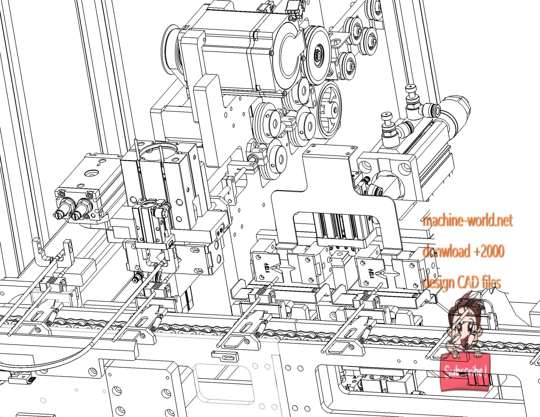 industrial 3D model Wire production machine - MACHINE - WORLD