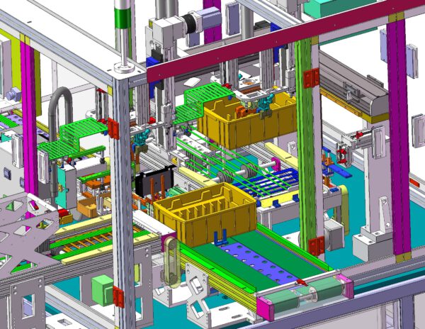 industrial 3D model folding box packing machine - MACHINE - WORLD
