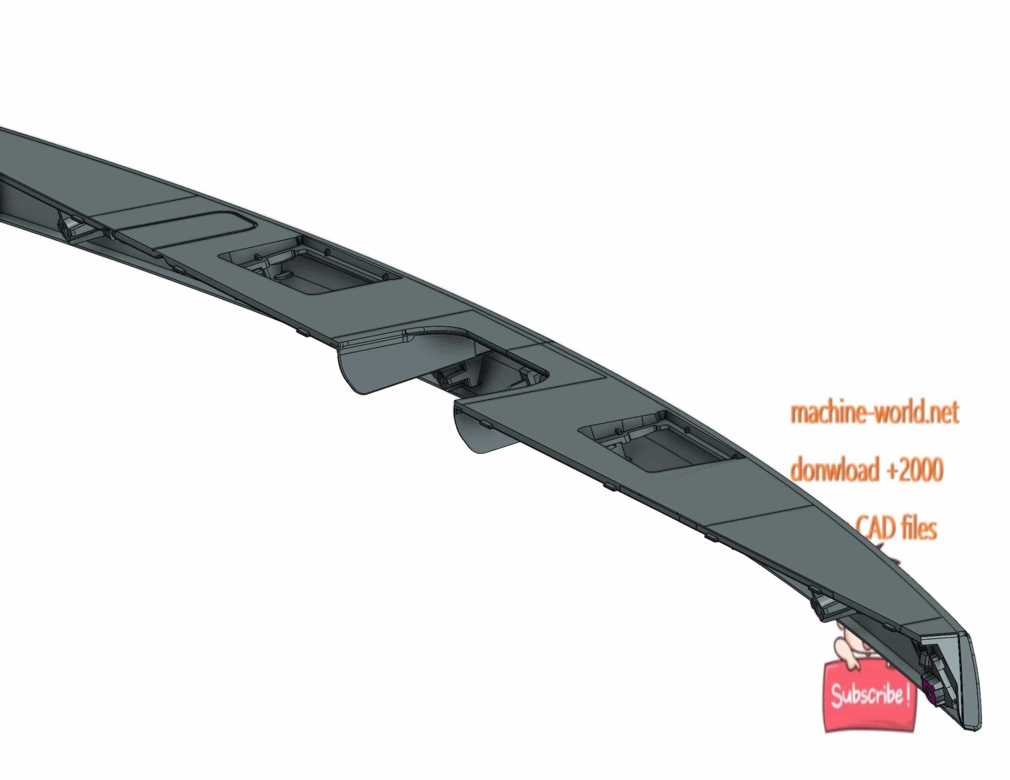 industrial 3D model Car rear door panel injection mold - MACHINE - WORLD