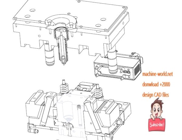 Goggles Injection Mold industrial 3D model Goggle frame injection mold - MACHINE - WORLD