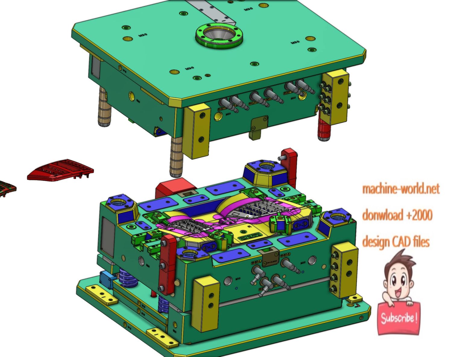 industrial 3D model Latest classic car light injection mold - MACHINE ...