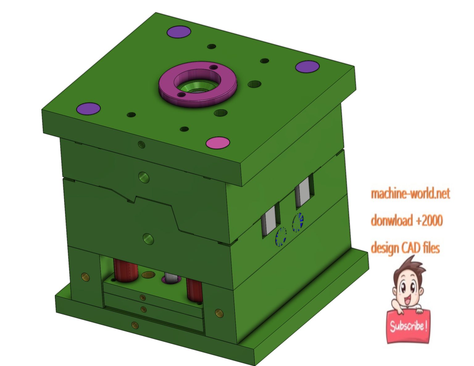 industrial 3D model low pressure injection mold - MACHINE - WORLD