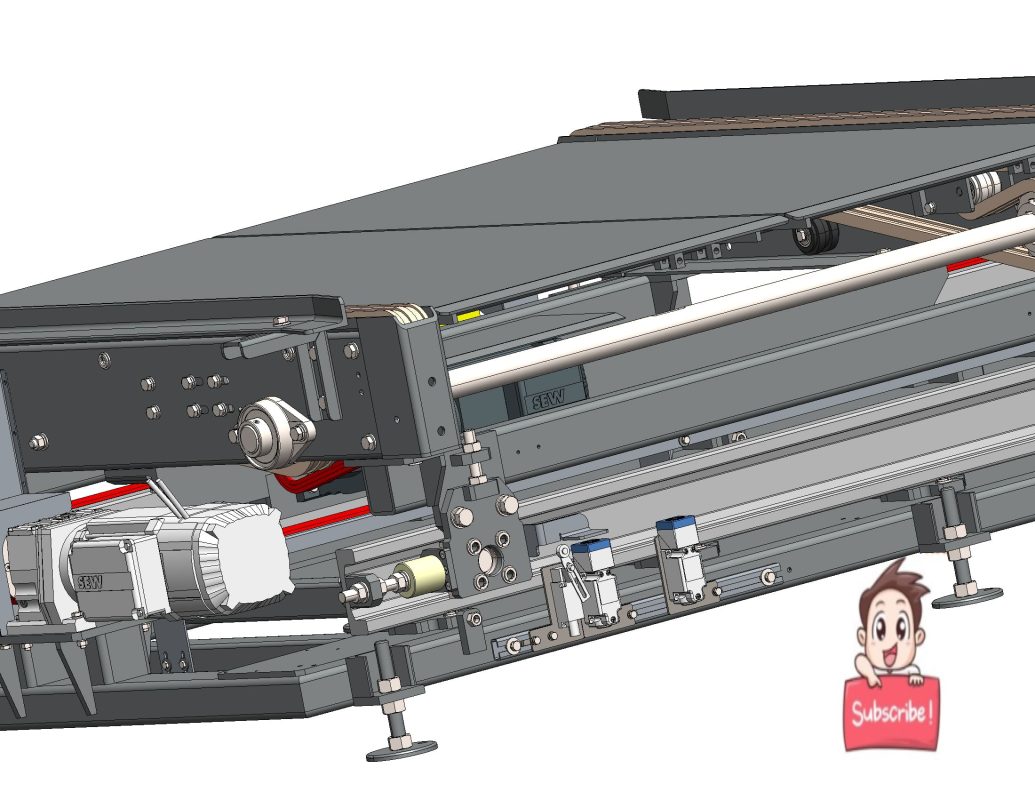 industrial 3D model transporting pallet conveyor - MACHINE - WORLD