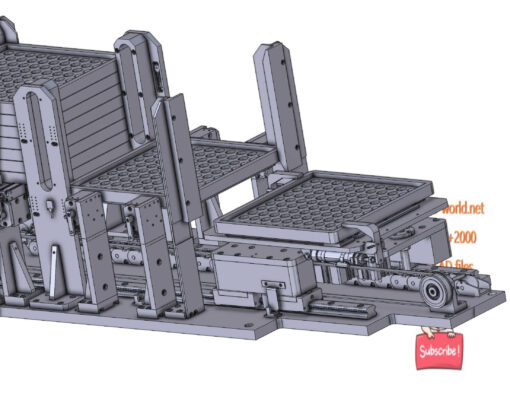 industrial 3D model Tray loading mechanism - MACHINE - WORLD