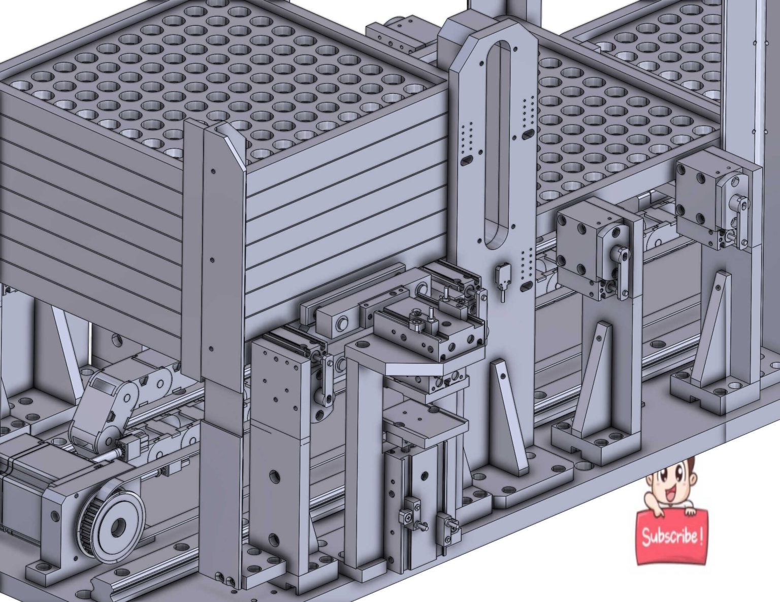 industrial 3D model Tray loading mechanism - MACHINE - WORLD