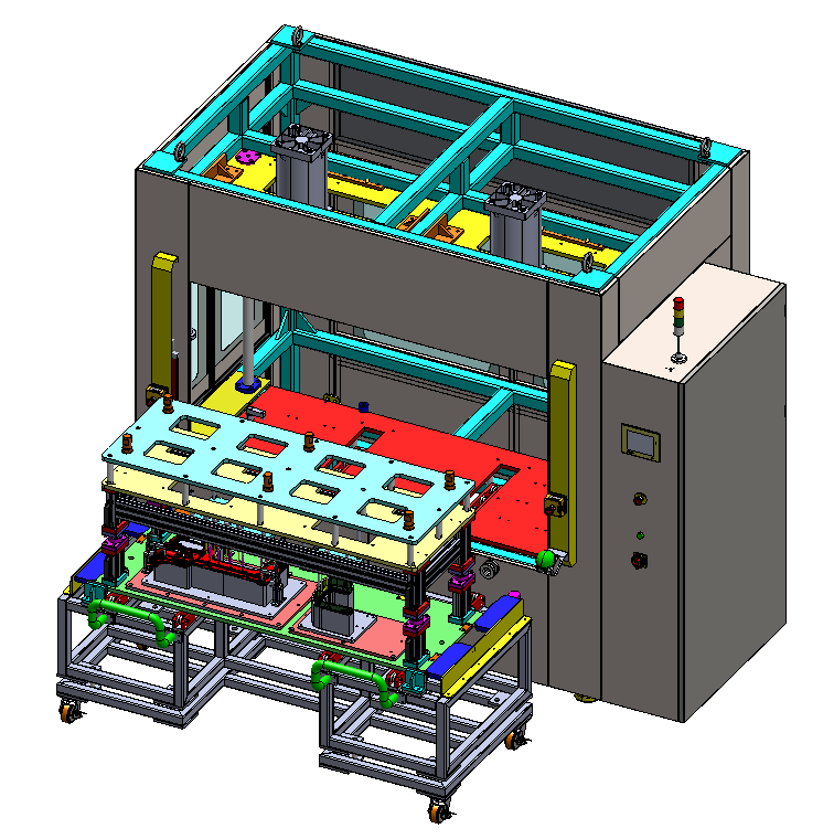 Heat stacking plastic machine