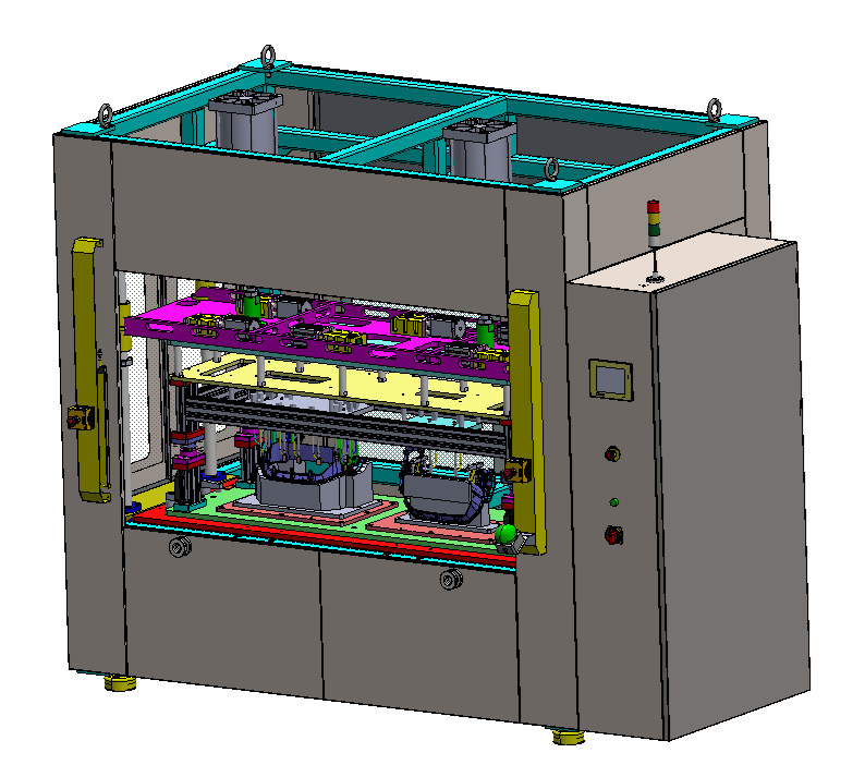 Heat stacking plastic machine